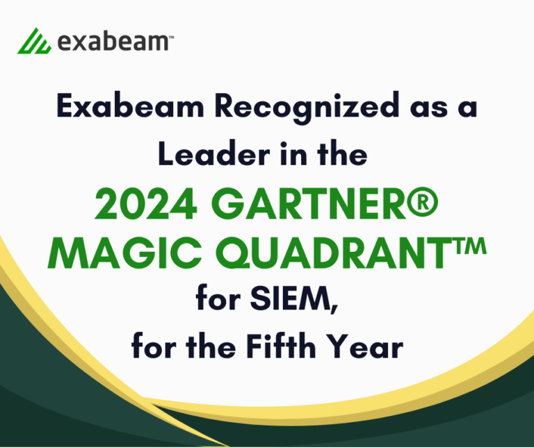 Exabeam Recognized as a Leader in the 2024 Gartner® Magic Quadrant™ for SIEM, for the Fifth Year